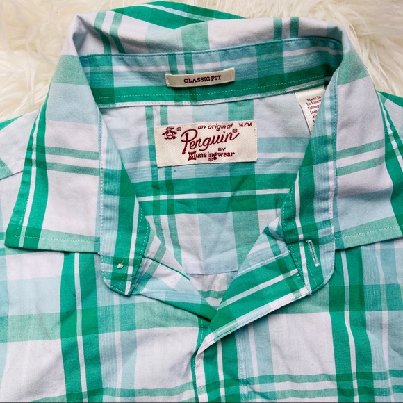 Original Penguin | Green Plaid Button Down Shirt - Picture 6 of 8